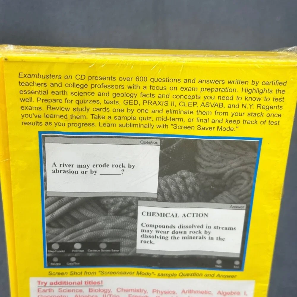 Ace Academics Exambusters Earth Science & Geology Study Cards On CD-Rom New